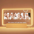 Greatminer Cadeau Personnalisé Photographies Maman - Cadeau Fete des Meres, Cadeau Anniversaire Maman, Base Lumineuse en Option