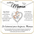 Lwkeay Cadeau maman - Cadeau fete des meres - Collier Bracelet maman en argent sterling 925 pendentif mère bijoux cadeaux maman (Moderne)
