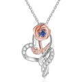 Collier rose 1 Prénom Personnalisé avec pierre de naissance