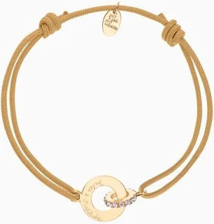 Merci Maman Bracelet personnalisé Mini Anneaux Entrelacés Cristal