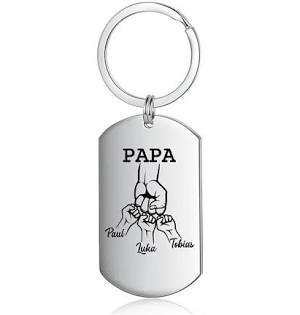 À mon Papa 1-5 Noms Porte-Clés Poings Personnalisés Cadeau Noël