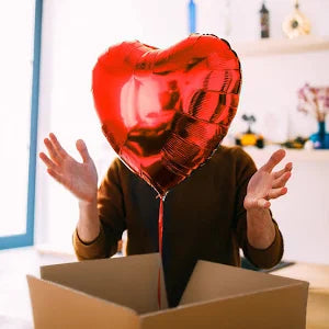 Box Ballon Coeur Rouge idée cadeau maman Fête des mères idée cadeau papa