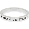Doriane Bijoux Bague en Argent 925 message MAMAN JE T'AIME