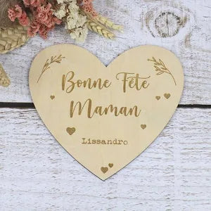 Coeur Personnalisé Fête des Mères