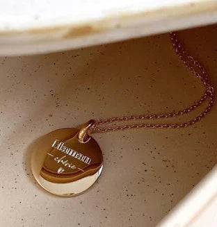 Collier "Maman chérie" plaqué or Idée cadeau fête des mères Chaîne classique