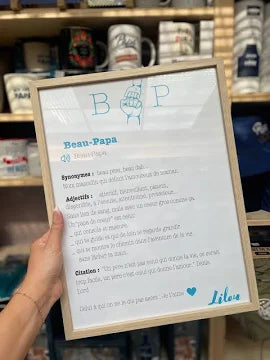 Cadre personnalisé papa et beau papa