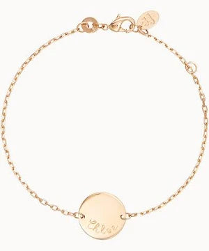 Merci Maman Bracelet personnalisé Pastille sur chaîne