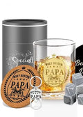 CSGoods - Verres À Whisky Gravés Pour Le Meilleur Papa - Cadeau Personnalisé Vaderdag - Convient Également Pour Les Anniversaires Et Noël - Coffret...