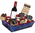 COLIS GOURMANDS Panier Garni Coffret Gourmand Joséphine à Offrir pour Cadeau Fête des Mères, Fête des Pères, Anniversaire, Noël, Retraite avec Vin