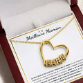 À LA MEILLEURE MAMAN - COLLIER COEUR NOMS PERSONNALISÉE Argent / 1 nom