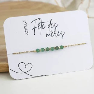 Minalis Bijoux - Bracelet cadeau pour maman aventurine