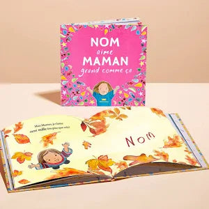 Livre personnalisé pour la fête des mères - J'aime Maman Grand Comme ça - Livre personnalisé par Wonderbly