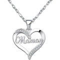 ZYMGUO Cadeau Maman,Collier Femme Gravé en Pendentif Cœur Bijoux Cadeau Original pour Maman,Cadeaux Fête des mères pour Maman (maman1)