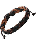LALADEFIEE Bracelets Tressés pour Hommes en Cuir Simple et Noble, Réglables, Fête des Pères 2026 et Occasions Spéciales