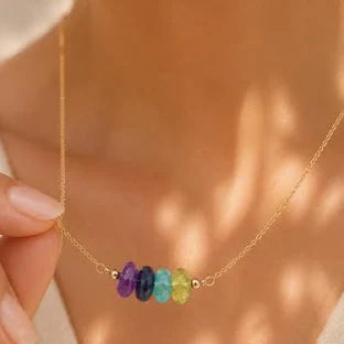 Collier de pierres de naissance personnalisé pour maman bijoux de famille avec pierres de naissance
