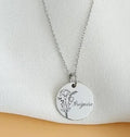 Collier personnalisé fleur de naissance — Bliche Or