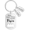 À Mon Papa 1-5 Noms Porte-Clés Personnalisés Le super héros s'appelle Papa