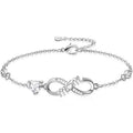 Tusuzik Cadeau Maman Bracelet Femme Bracelet Argent 925 Bijoux Femme Cadeau Fete des Meres Cadeau Anniversaire Maman