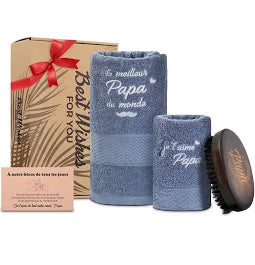 Cadeau Fete Des Peres, Idee Cadeaux Fête des Pères, Cadeau Papa Personnalisé Original 2026 pour Super Papa Beau Pere, Pratique Coffret de Soins