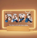 Greatminer Cadeau Personnalisé Photographies Papa - Lumineuse Base en Option, Fête des Pères, Anniversaire Papa
