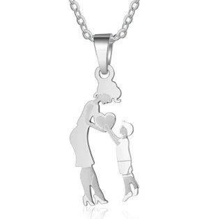 Cadeau Personnalisé Maman Collier Mère et Fils Filles/Collier Maman