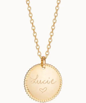 Merci Maman Collier Disque Perlé personnalisé