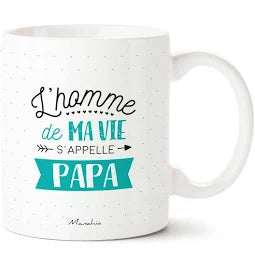 Mug papa – L'homme de ma vie s'appelle papa – cadeau papa – fête des pères
