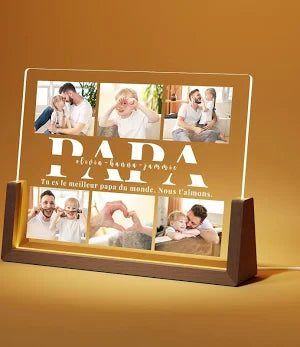 LUCKOR Cadeau Fete des Peres Personnalisé Cadre Papa - Idee Cadeaux Fête des Pères - Cadeau Papa pour Fête des Peres, Anniversaire Original - Cadre