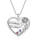 Cadeau personnalisé Maman Collier personnalisé avec pendentif cœur et pierre de naissance