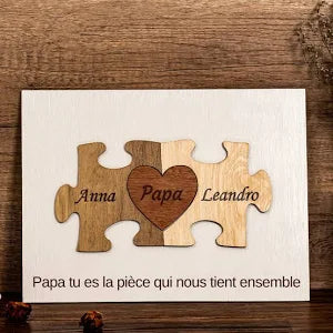 À Papa Cadre en bois 2 Prénom personnalisée