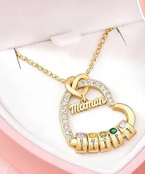Collier Personnalisé avec 1-5 Prénoms – Cadeau Émotionnel pour Femme