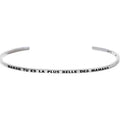 Doriane Bijoux Fil d'Argent Message MAMAN TU ES LA PLUS BELLE DES MAMANS
