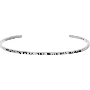Doriane Bijoux Fil d'Argent Message MAMAN TU ES LA PLUS BELLE DES MAMANS