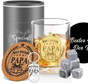 CSGoods Verres à whisky gravés pour le meilleur papa Cadeau personnalisé Vaderdag