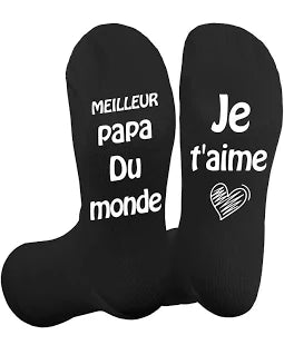 Yicadorn Cadeaux Papa,Cadeau Fete Des Peres Original,Cadeau Personnalisé Homme,Chaussette Fantaisie,Idee Cadeau Pere,Cadeau Fête Des Pères,Cadeau