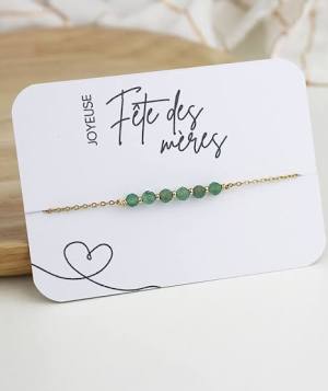 Minalis Bijoux Bracelet cadeau pour maman aventurine