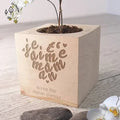 Ecocube Je t'aime Maman à Personnaliser Bleuet Bio - Ecocube Personnalisé