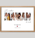 Affiche personnalisée meilleure maman du monde, cadeau fête des Mères, cadeau pour sa maman, cadre personnalisé maman, affiche photo maman