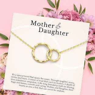 Collier mère fille * Collier fête des mères * Cadeau mère fille * Mère fille * Bijoux mère fille * Collier 2 cercles